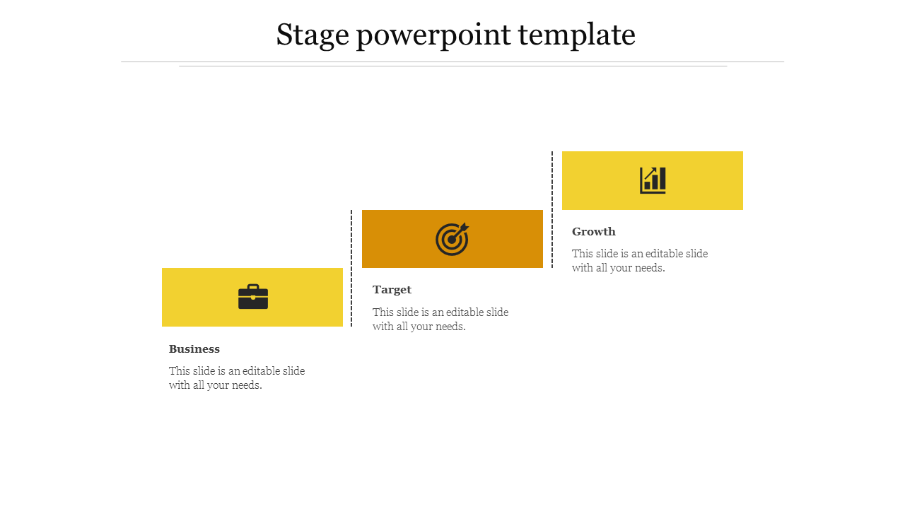 Free - Attractive Stage PowerPoint Template For Presentation